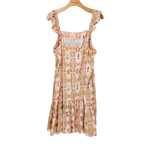 Aguabendita Women's Dainty Floral Light Pink Flowy Sun Dress sz XXL Pink - Picture 6 of 10